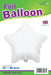 19'' Packaged Star White Foil Balloon