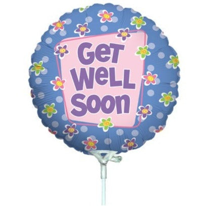 9 Inch Get Well Airfill 10pk (Flat) (Heat Seal)