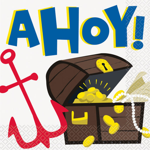 Ahoy Pirate Party Napkins (16pk)