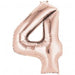 34'' Shape Foil Number 4 - Rose Gold (Anagram)
