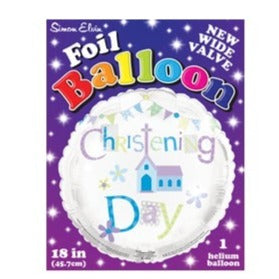 18'' Foil Christening Day Blue