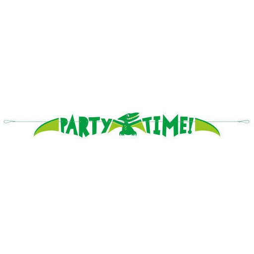 Dinosaur Party Time Banner