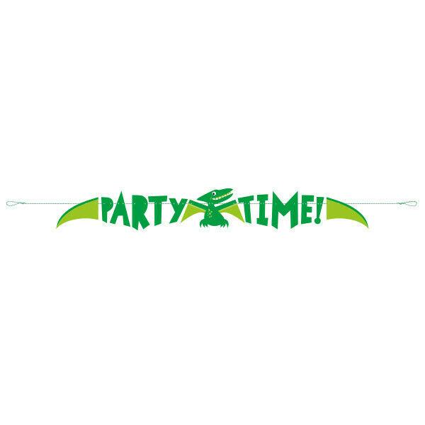 Dinosaur Party Time Banner