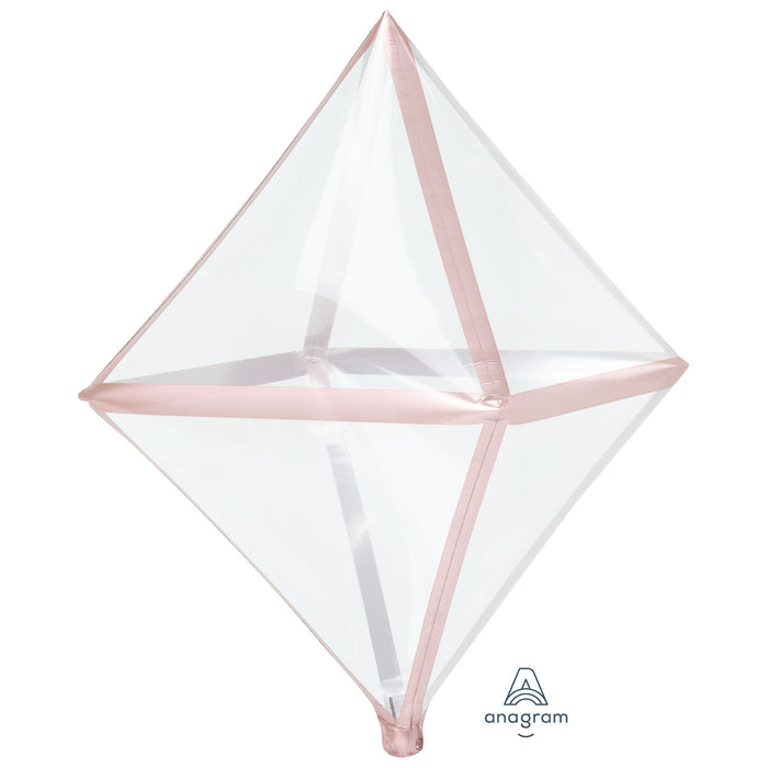 Rose Gold Trim Clearz Anglez 15'' X 25'' 3pk