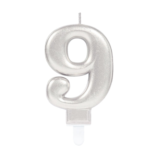 Silver Metallic Finish Candles #9