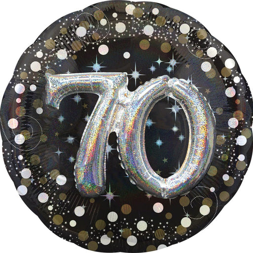 32'' 3-D 70 Gold Sparkling Birthday