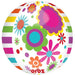 15'' Foil Orbz Flowers & Stripes