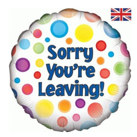 18'' Foil Sorry You'Re Leaving