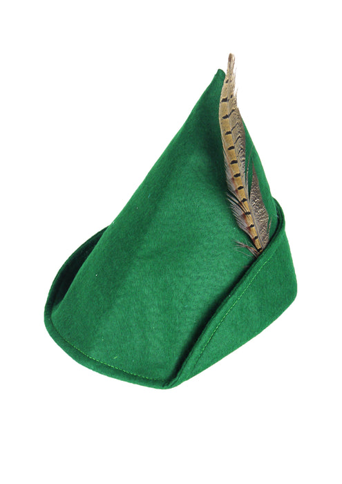 Green Robin Hood Hat with Feather