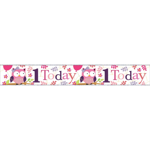 Foil Banner 1st Birthday Girl