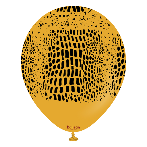12" Mustard (Black) Crocodile Safari Balloons (25pk)