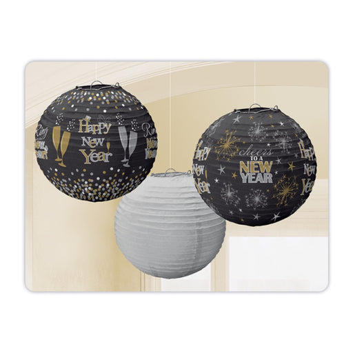 Happy New Year Lanterns 3pk