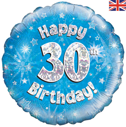 18'' Foil Happy 30th Birthday Blue