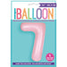 Matte Lovely Pink Number 7 Shaped Foil Balloon 34''