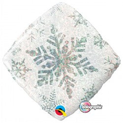 18'' Foil Snowflakes Sparkles White