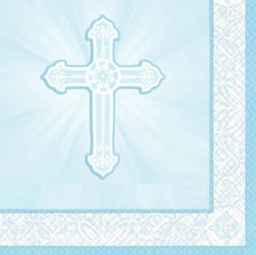 Lunch Napkin Radiant Cross Com Blue
