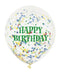 Bright Happy Birthday Confetti Balloons 6pk