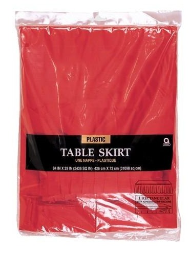 Cream Plastic Tableskirt 426Cm X 73Cm