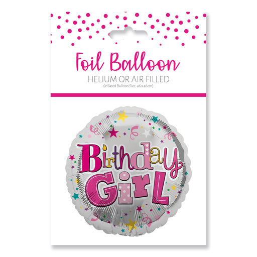 Happy Birthday Girl Foil Balloon  18" Foil