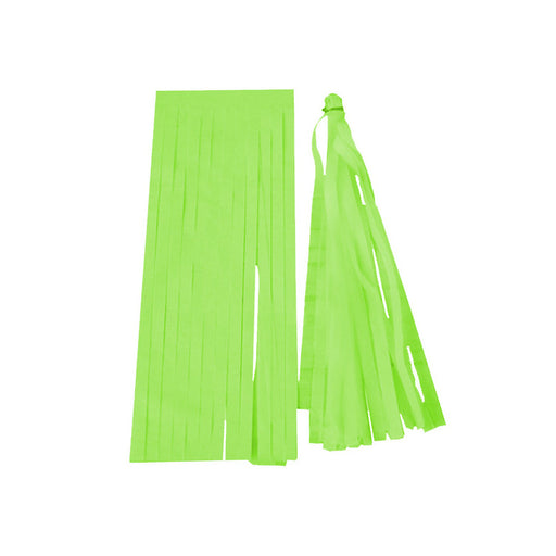 Lime Green Balloon Tassel Collar 25Cm X 15Cm 5Pk