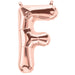 16'' Foil Letter F - Rose Gold Packaged Air Fill