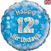 18'' Foil Happy 12th Birthday Blue