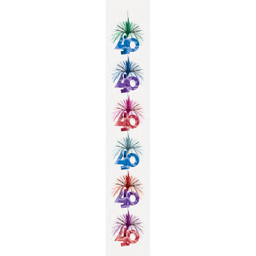 Hanging Cascade Decoration With Number 40