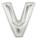40'' Super Shape Foil Letter V - Silver