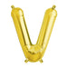 16'' Foil Letter V - Gold Packaged Air Fill