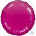 18 Inch Round Metallic Fuchsia Plain Foil (Flat)