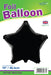 19'' Packaged Black Star Foil Balloon