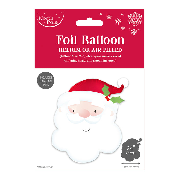 Santa Head Foil Balloon 57 X 52Cm