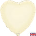 18'' Packaged Heart Ivory Foil Balloon