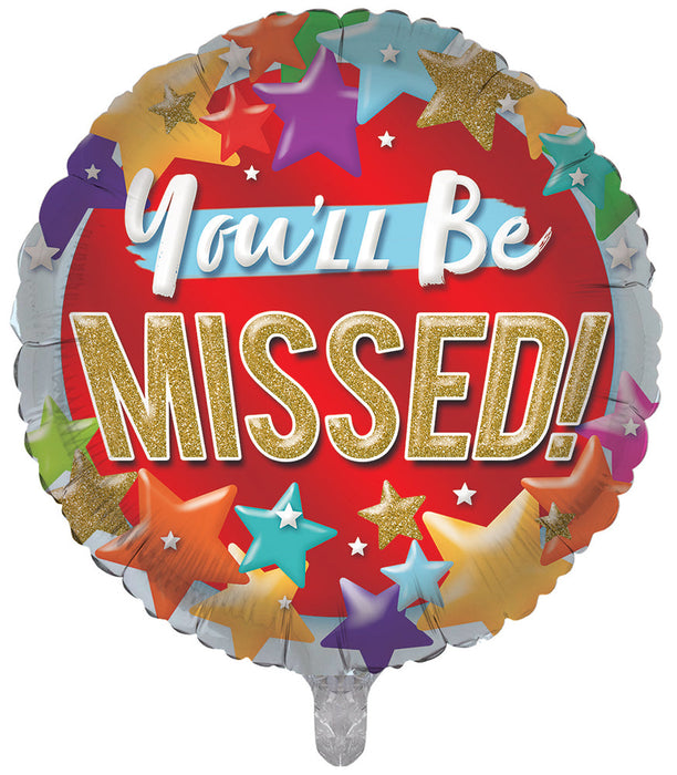 You'Ll Be Missed 18 Inch Foil Balloon