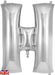 Silver Letter H 34"