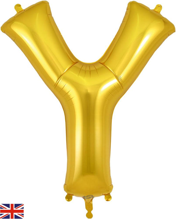 Gold Letter Y 34"