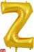 Gold Letter Z 34"