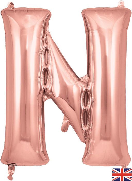 Rose Gold Letter N 34"