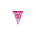 Glitz Pink 80 Flag Banner 12Ft
