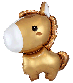 12" Mini Brown Baby Horse