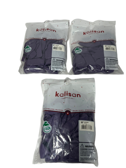 3 x Bags of 18” Lavender Balloons