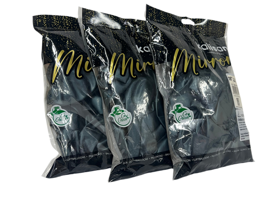 3 x Bags of 18” Mirror Navy Latex Balloons