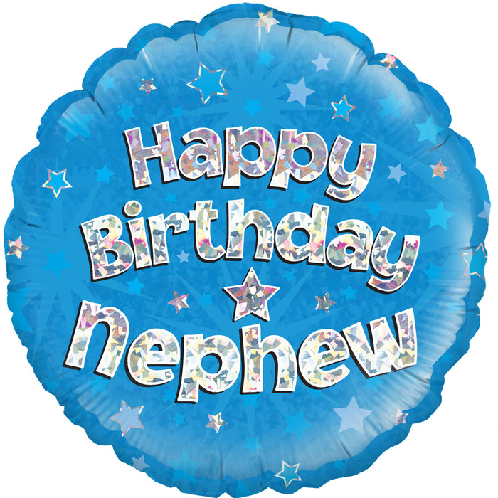 18'' Happy Birthday Nephew Foil Balloon