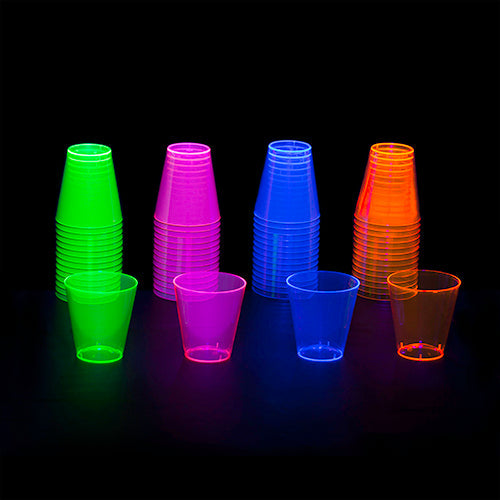 Assorted Neon 2oz Shot Glass 60pk
