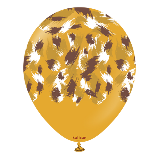 12" Mustard Safari Savanna Print Balloons (25pk)