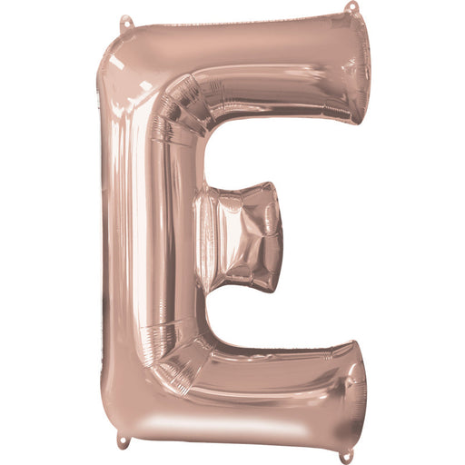 16'' Foil Letter E - Rose Gold Packaged Air Fill (Anagram)