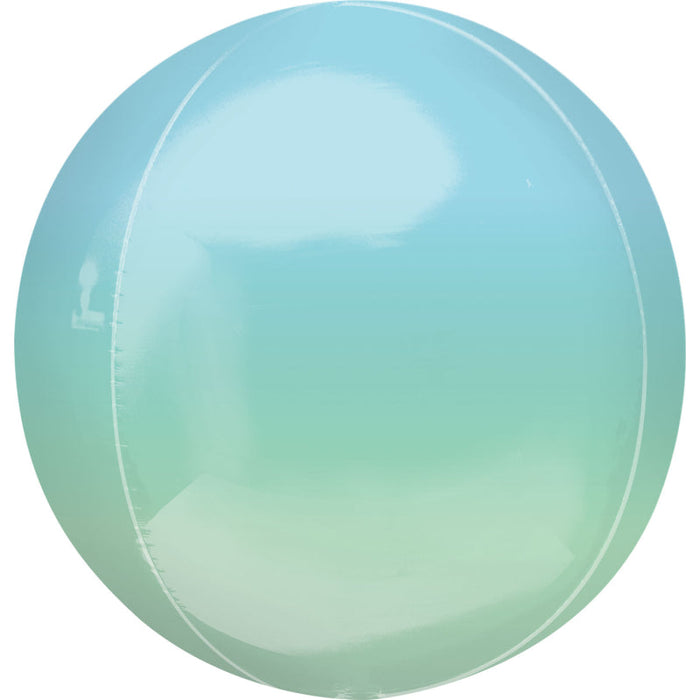15'' Foil Orbz Blue & Green Ombre 1Pk