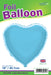 18'' Packaged Heart Light Blue Foil Balloon