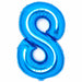 Amscan Foil Balloon Blue Number 8 Foil Balloons 34"