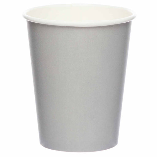 Amscan Cups Graphite / Silver Paper Party Cups 8pk